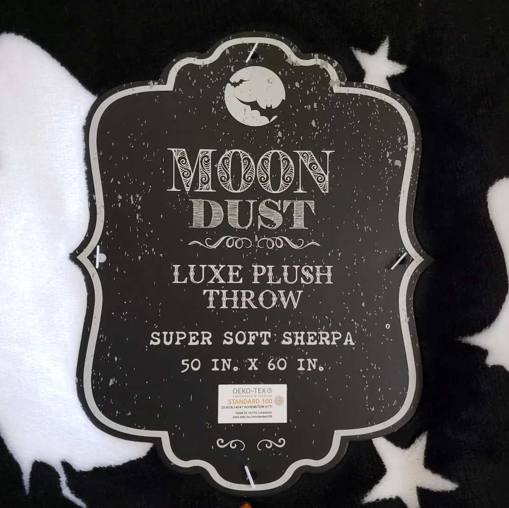 Halloween Ghost, Pumpkin, Bats Black Plush Sherpa Throw Blanket 50x60 NWT